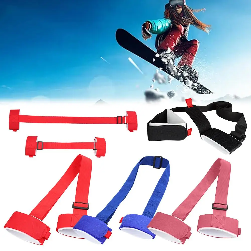 Skiing Pole Shoulder Hand Lash Handle Straps Nylon Loop Protecting Ski Hook Shoulder Handle Strap Black Adjustable R1q3