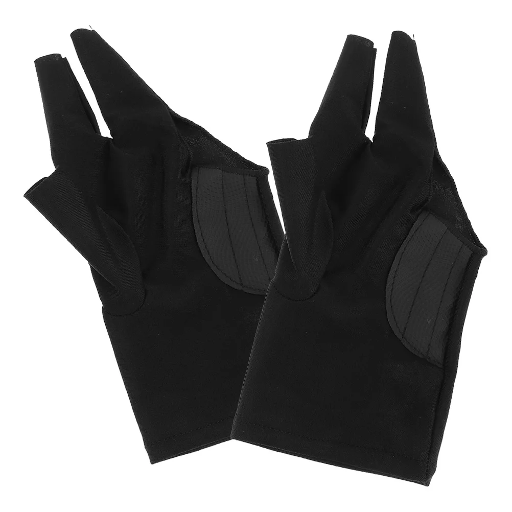 2 قطعة قفازات البلياردو تنفس مرونة مقاومة للاهتراء تجمع جديلة قفازات ل السنوكر الهرم جديلة اكسسوارات بركة قفاز