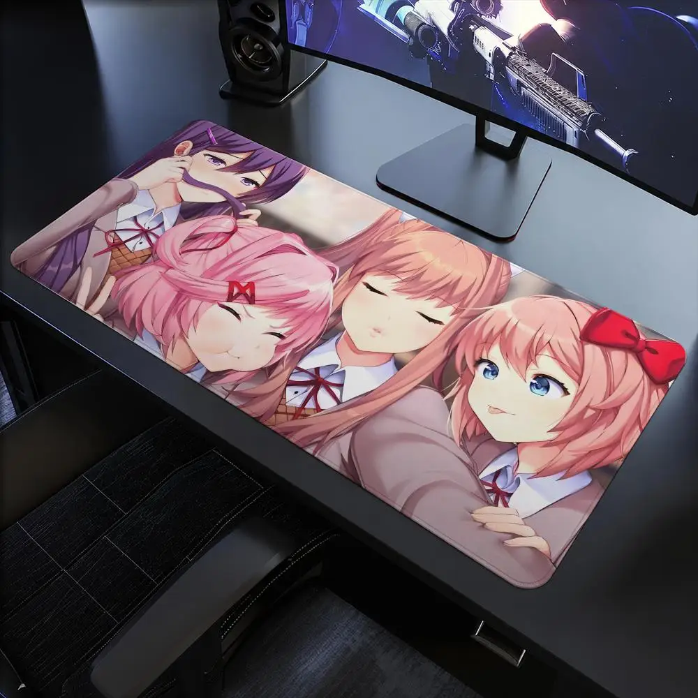Doki Doki Literature Club Mouse Pad Mouse Pad Anti-Slip Rubber Base Extended Desk Mat For Gamers Office Computer Accessories