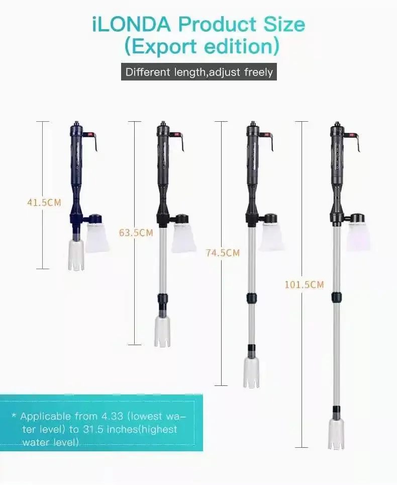 3W Aquarium Elektrischer Kiesreiniger Wasserwechselpumpe Reinigungswerkzeuge Wasserwechsler Siphon für Aquarium Wasserfilterpumpe – Detail 11