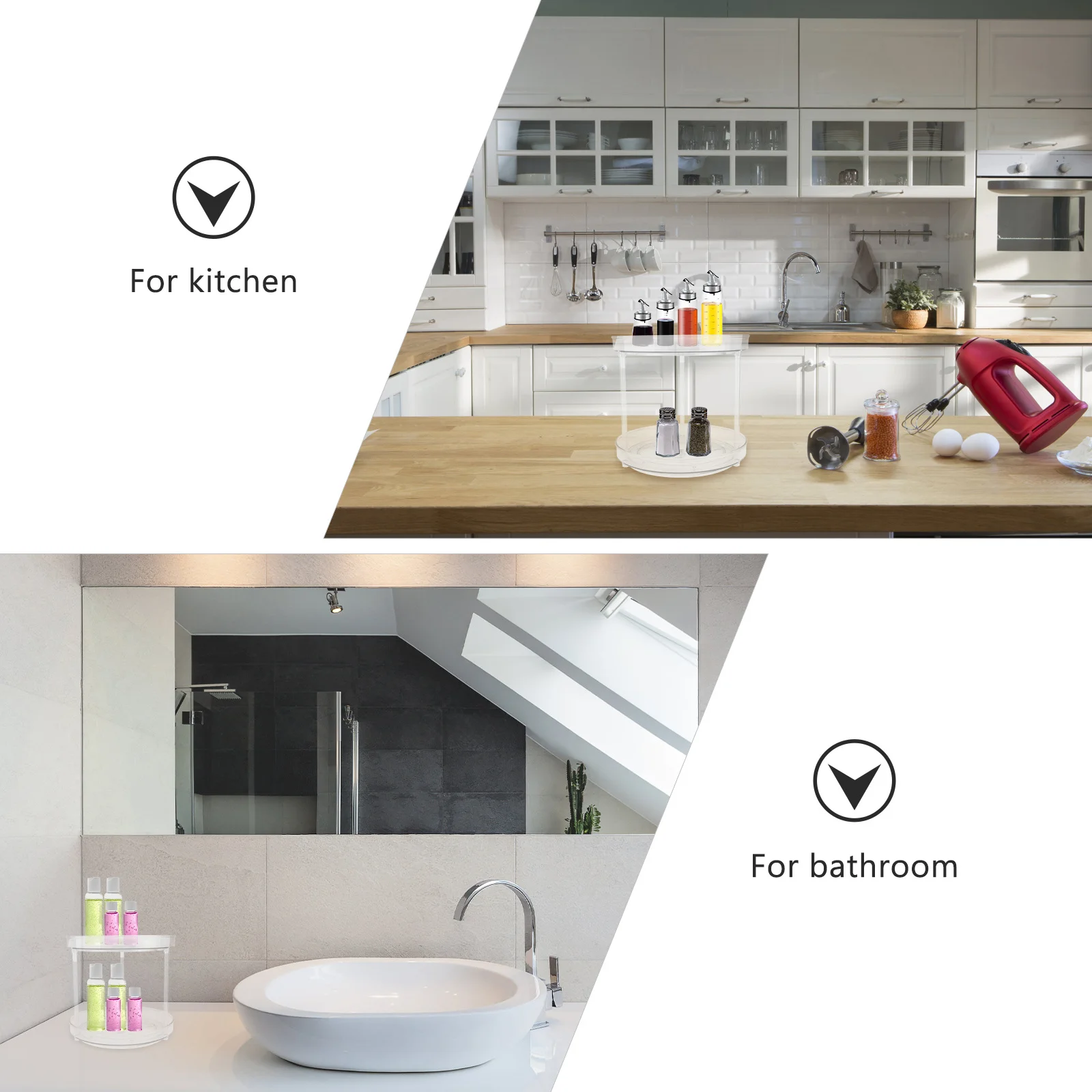 

Kitchen Storage Rack Double-Layer Sturdy Multi-Function Organizer For Seasoning Bottles Spices Cosmetics Desktop Bathroom Dorm