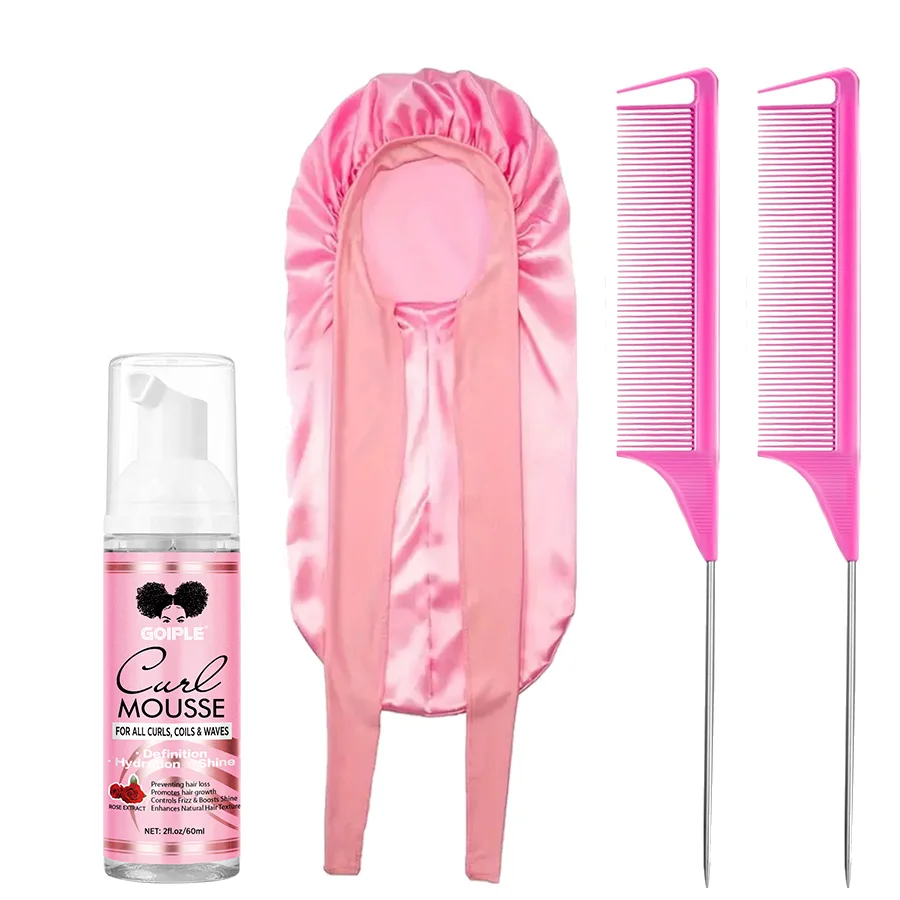 

Мусс для определения локонов Увлажняющий продукт для укладки Глубоко увлажняющий пенный спрей с высоким блеском Разглаживающий и контроль вьющихся локонов Мусс