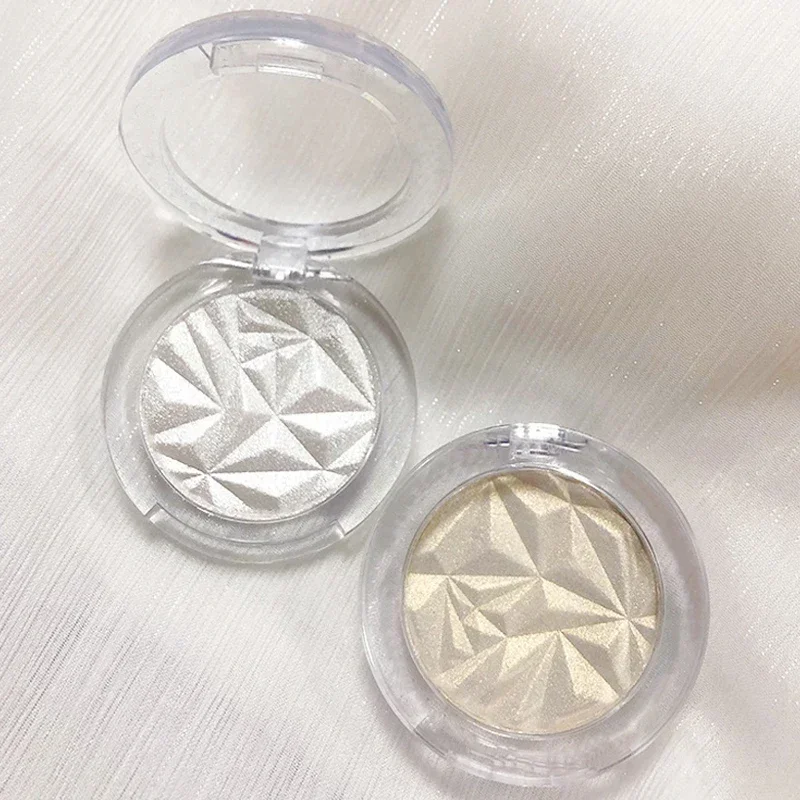 Diamante Highlighter Pó Paleta, Glitter Face Contour, Iluminar Maquiagem, Shimmer, Ultra-concentrado, Iluminar Cosméticos, 2 Cores