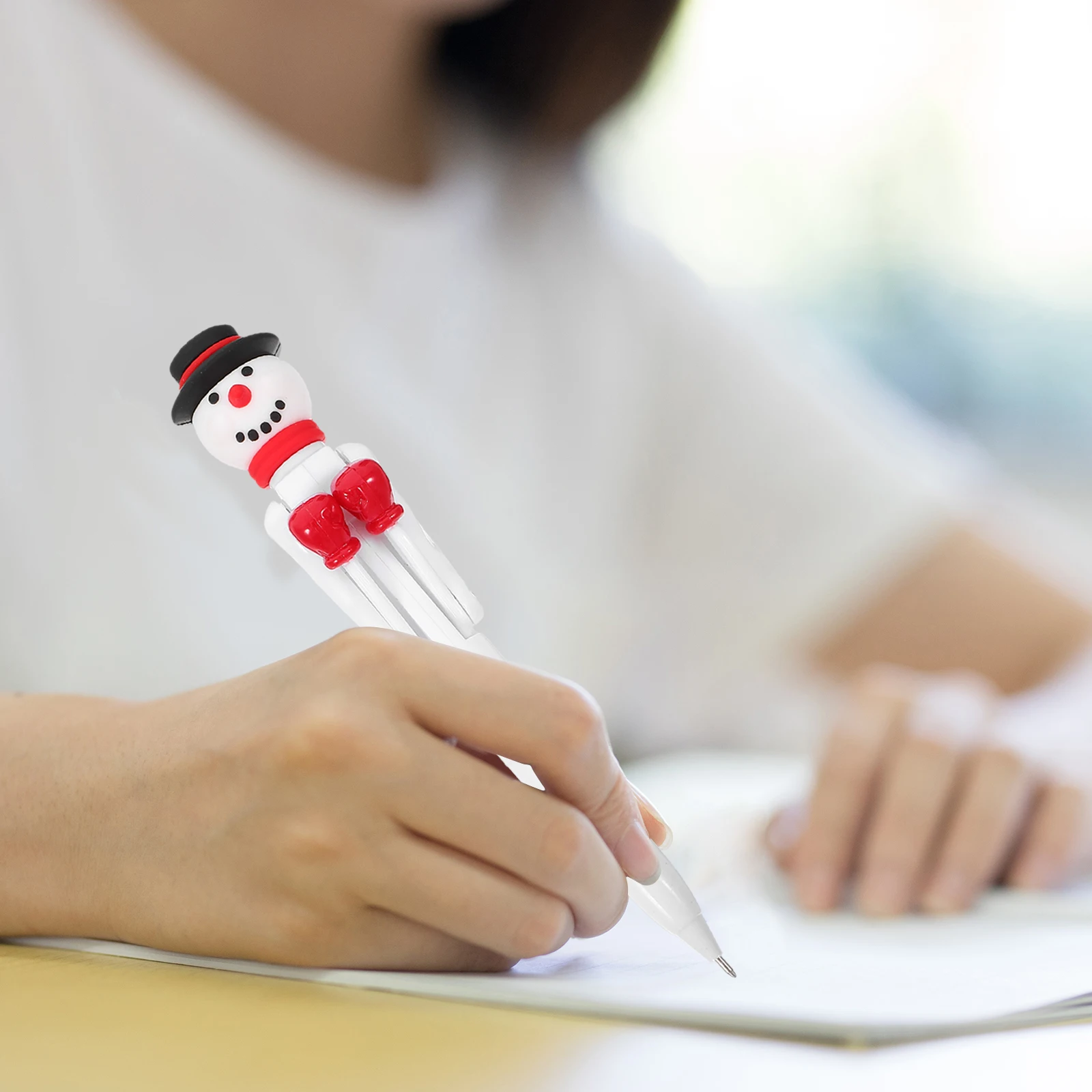 

Snowman Ballpoint Pen Boxing Toys Pens Supplies Action Cool Gadgets for Boys Round Beads Father