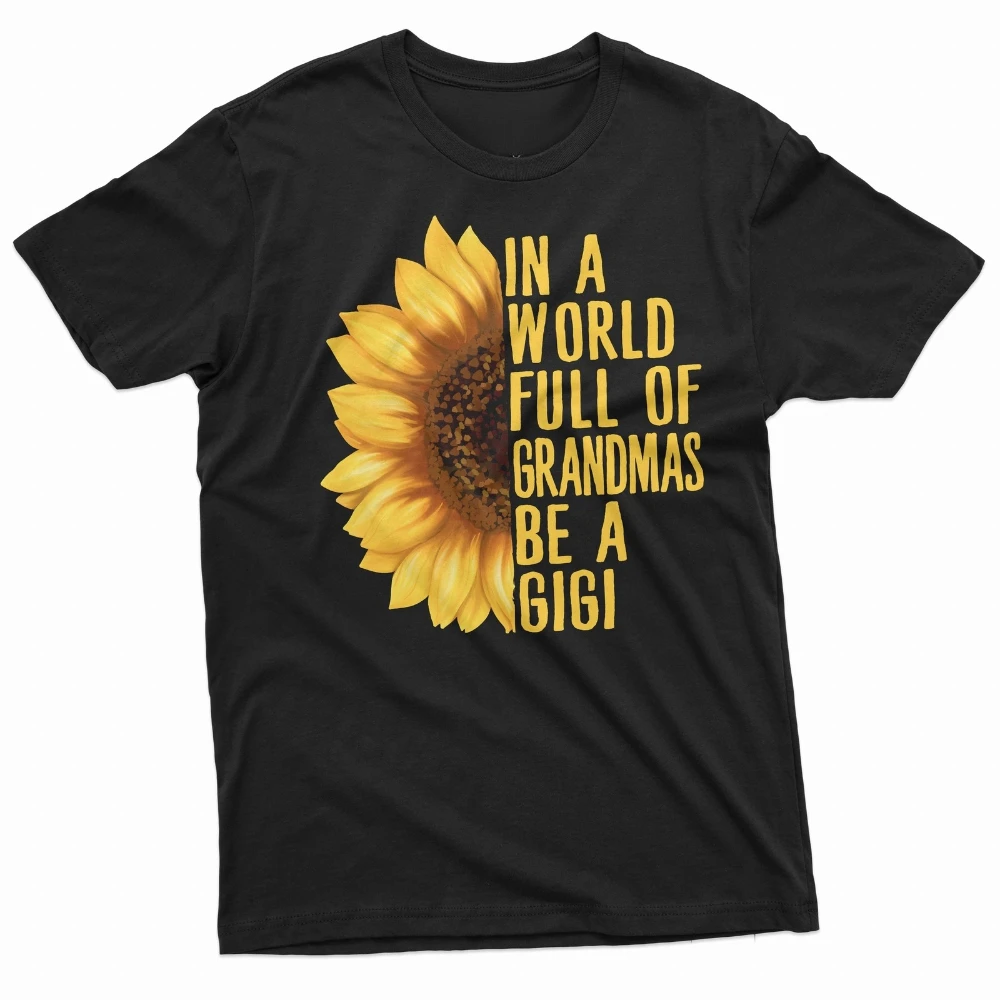 Koszulka Dzięcia Gigi Prezent dla Babci Urodziny Śmieszna Koszulka Damska Unisex Bawełniana Koszulka z Krótkim Rękawem Wygodna Oddychająca Koszulka Top