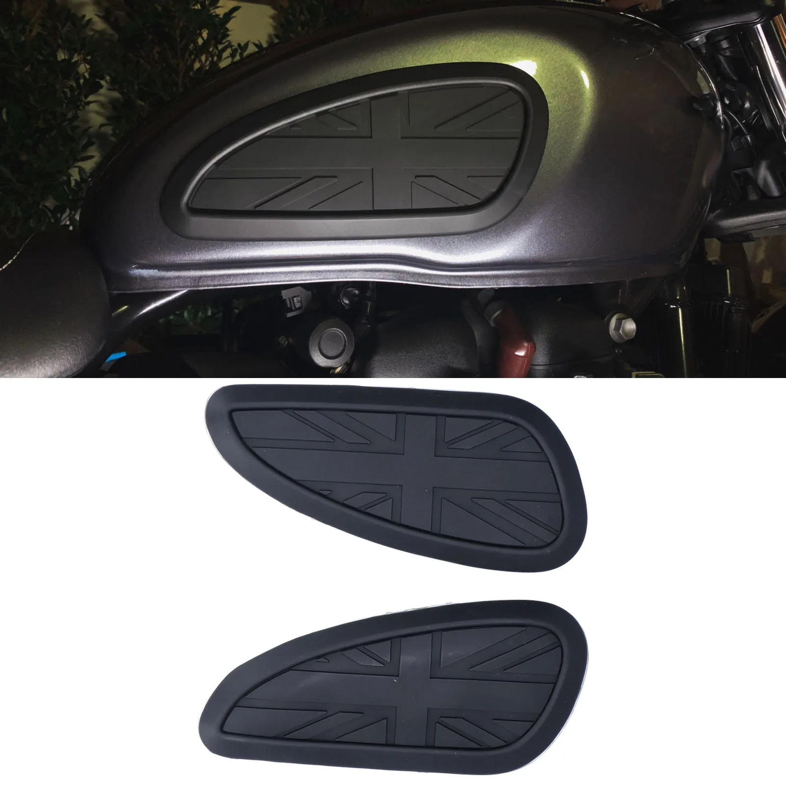 Rubber Fuel Tank Sticker Pad Protector Fit for Bonneville T100 T120/Speed Twin/Street Scrambler