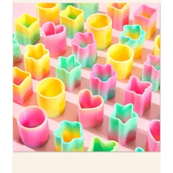 12-36Pcs Fun Rainbow Spring Toy Mini Plastic Coil Spring Toy Goody Bag Filler Party Favors Stocking Stuffers for Kids Boys Girls