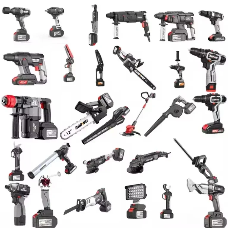 Industrial Power Tools Set Hammer Wrench Cordless Electric Drills Brushless Lithium Battery  