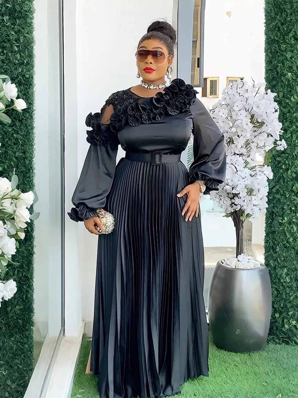 Autumn Elegant African Dresses for Women 2025 Africa Clothing Plus Size Wedding Party Long Dress Dashiki Ankara Outfits Robes