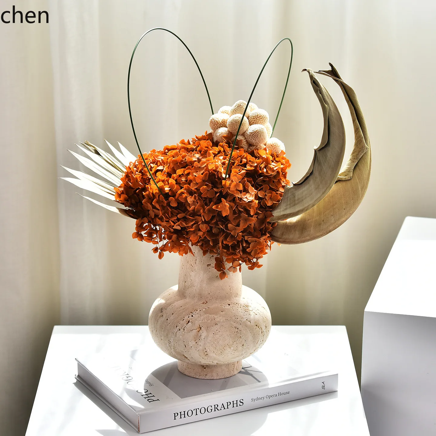 Zml chinese-style sales office hotel coffee table  ornaments workbench conference room desktop flower arrangement