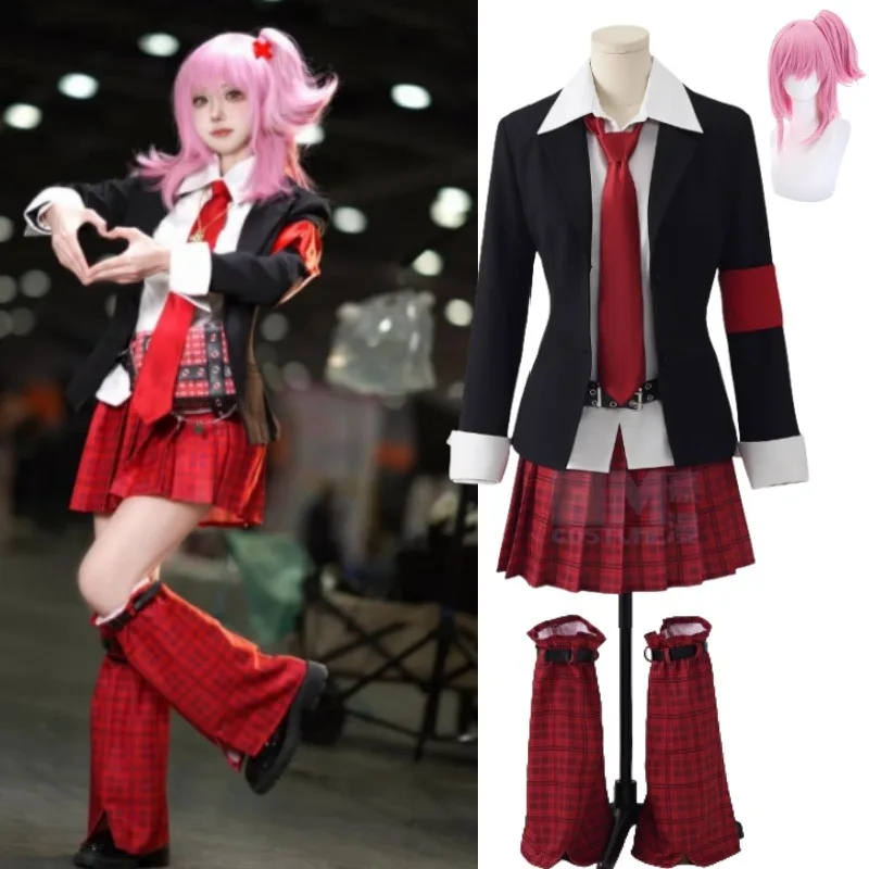 

Anime Hinamori Amu Cosplay Costume Cute Sweet JK School Uniform Cape Wig Suit for Women Carnival Party Roleplay Outfits