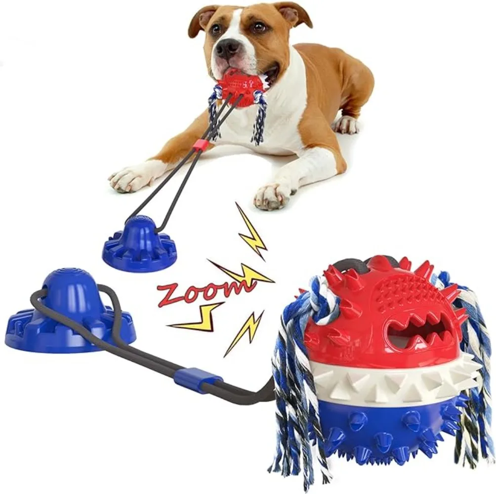 

Dog Educational Toys with Elastic Rope, Chew Suction Cup, Pet Interactive Activities, Relieve Stress, Increase Pet