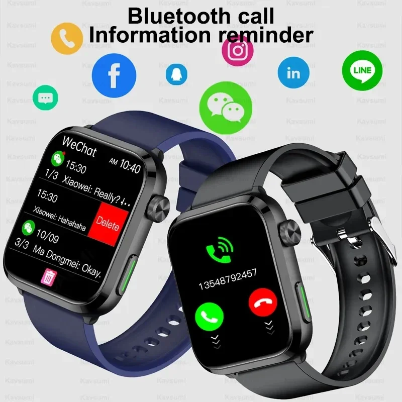 2024 Laser Therapy Health Smartwatch Non-invasive Blood Glucose Bluetooth Call Clock Men Full Touch Screen Sport Smart Watches