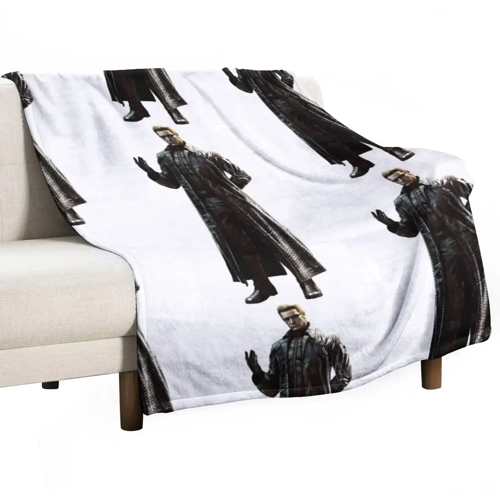 

Albert Wesker Throw Blanket Warm Flannel Blanket for Couch Chair Bedroom