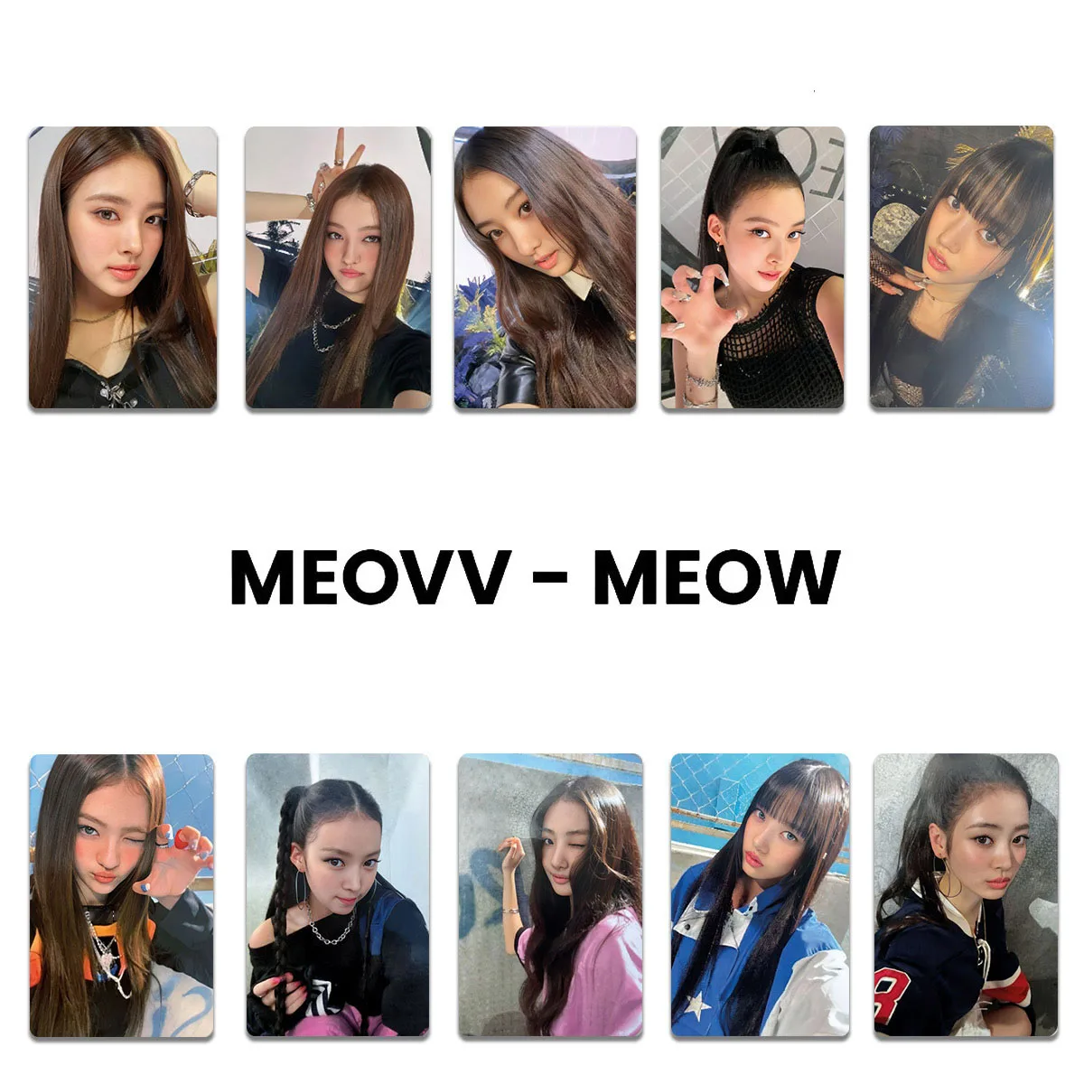 

5/20 шт./компл. Kpop MEOVV MEOW дебютный альбом танцевальная сцена селфи фотокарточки Sooin Anna Narin Gawon Ella селфи ломо карты фанаты подарки