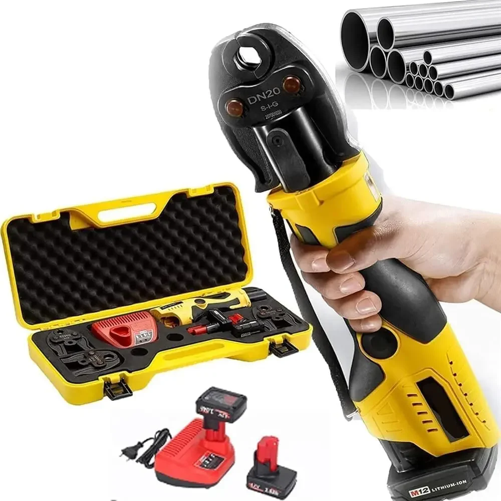 Cordless Mini Electric Pipe Tool Set Multi-functional Hydraulic Crimper Rechargeable Pipe Clamp