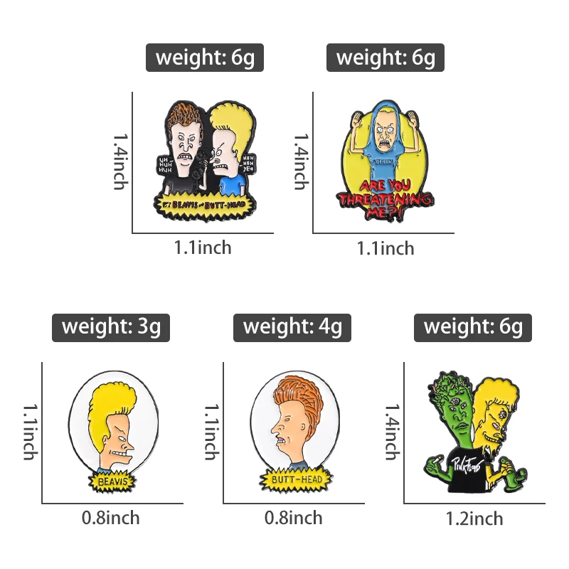 Cartoon Cartoon Characters Enamel Pins Cute Creative Metal Decorative Brooches Backpack Lapel Badge Jewelry for Friends Gift