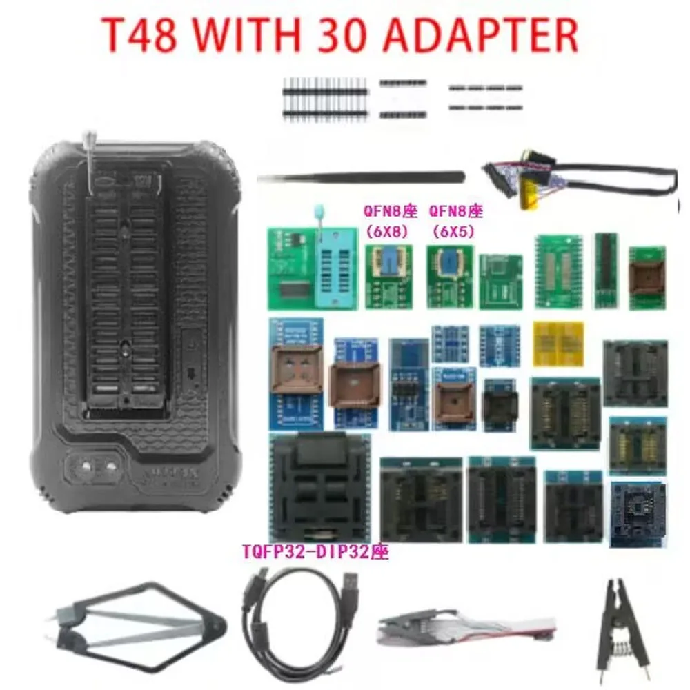 T48 TL866II 3G مبرمج عالمي 42 محول يدعم 17386 IC SPI NAND EEPROM MCU PIC AVR