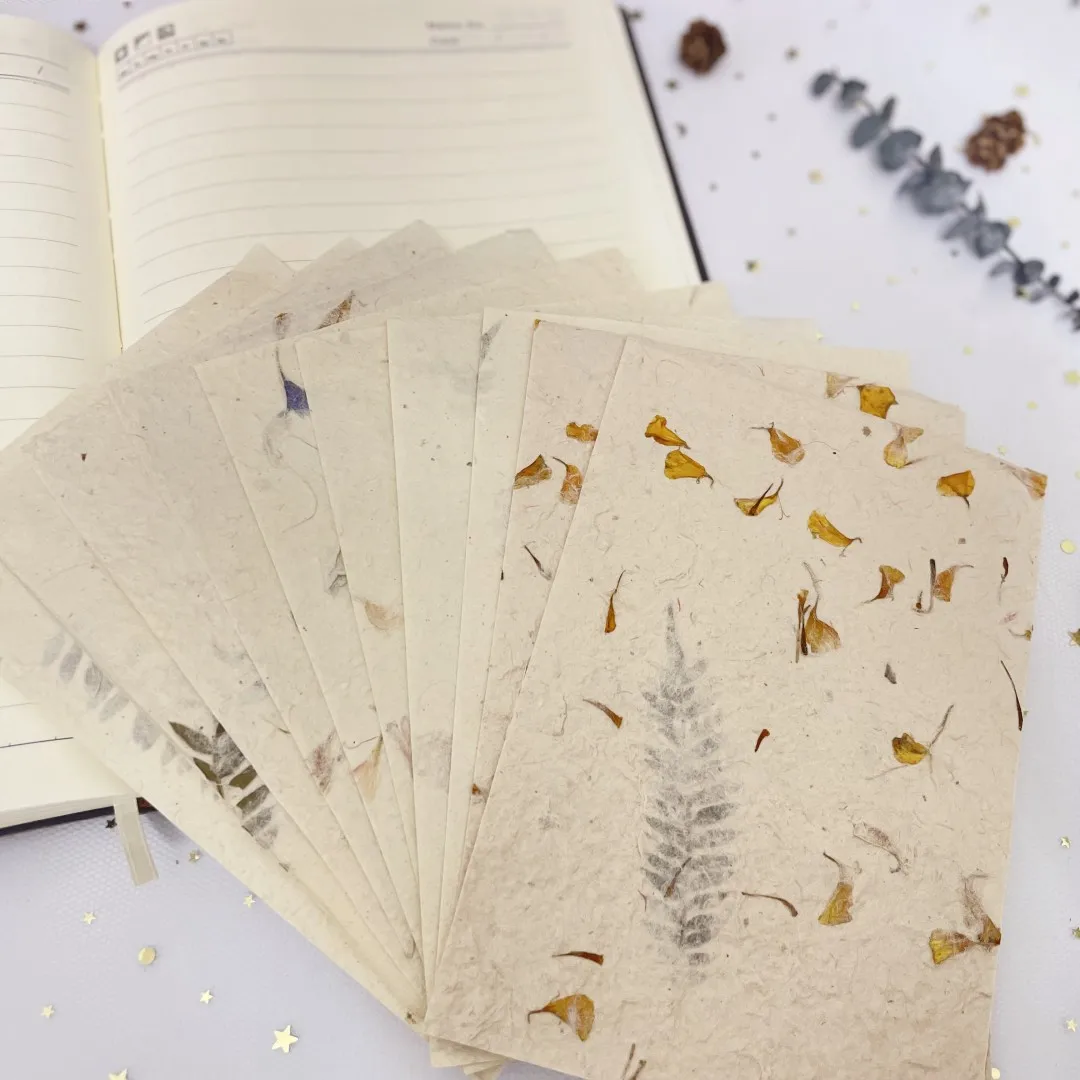 5Pcs Vintage Flower Grass Scrapbooking Art Paper DIY Junk Journal Planner Collage Background Floral Paper Decorate Materials