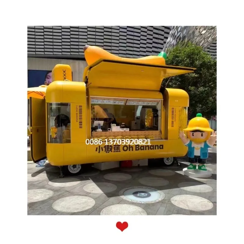 

Commercial Food Van Concession Street Mobile Food Truck Cart Fast Food Trailer for Sale Usa Europe