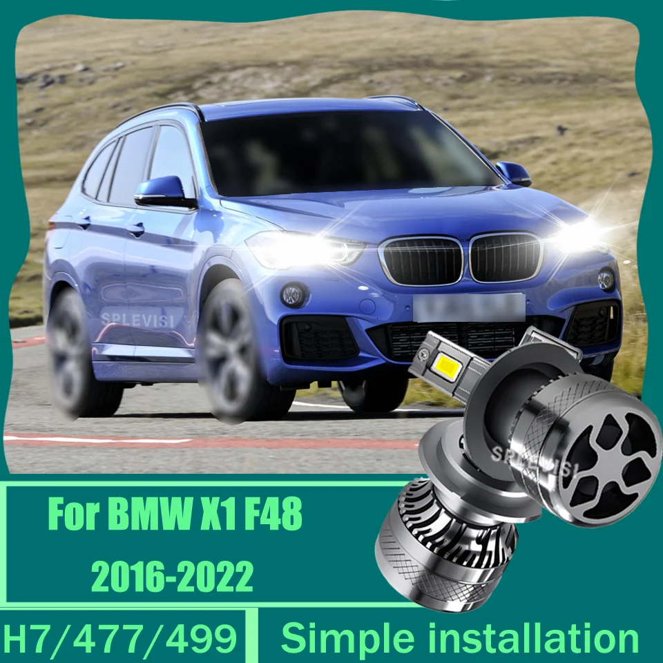 

2Pcs High Lumens LED Car Headlight Plug-and-play H7 477 499 6000K CSP Chips For BMW X1 F48 2016 2017 2018 2019 2020 2021 2022