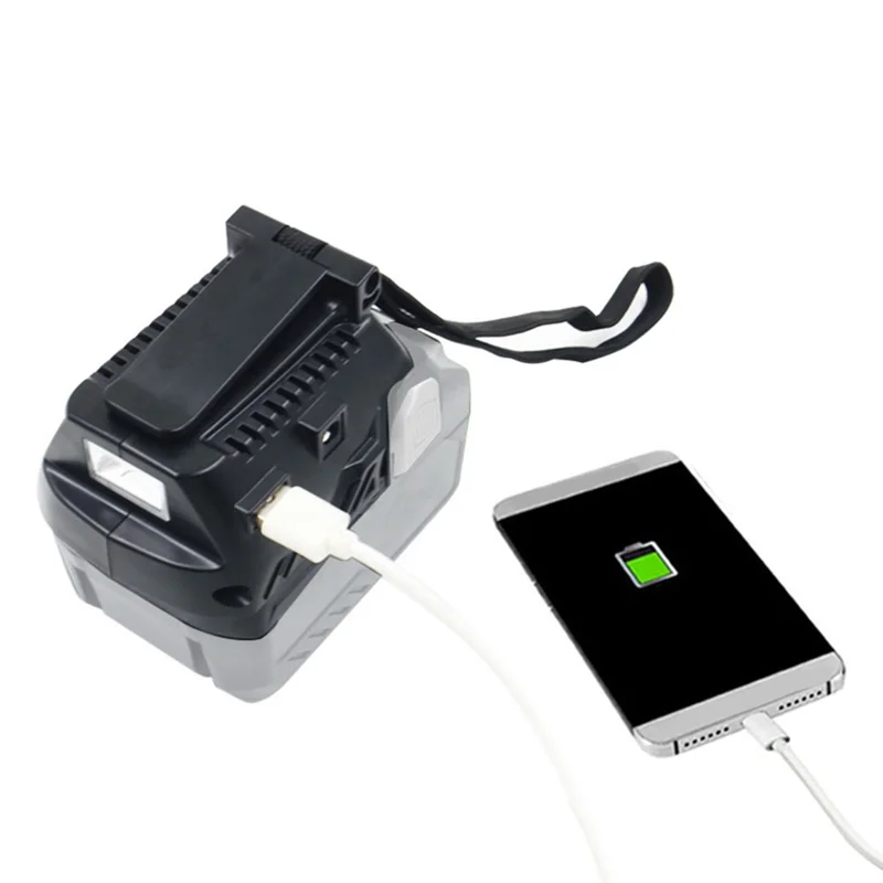 A23Q-BSL1830 USB Adapter Power Bank For HITACHI BSL18UA (SA) 14.4V-18V Lithium Battery EBM1830 BSL1415 Adjustable LED Lights