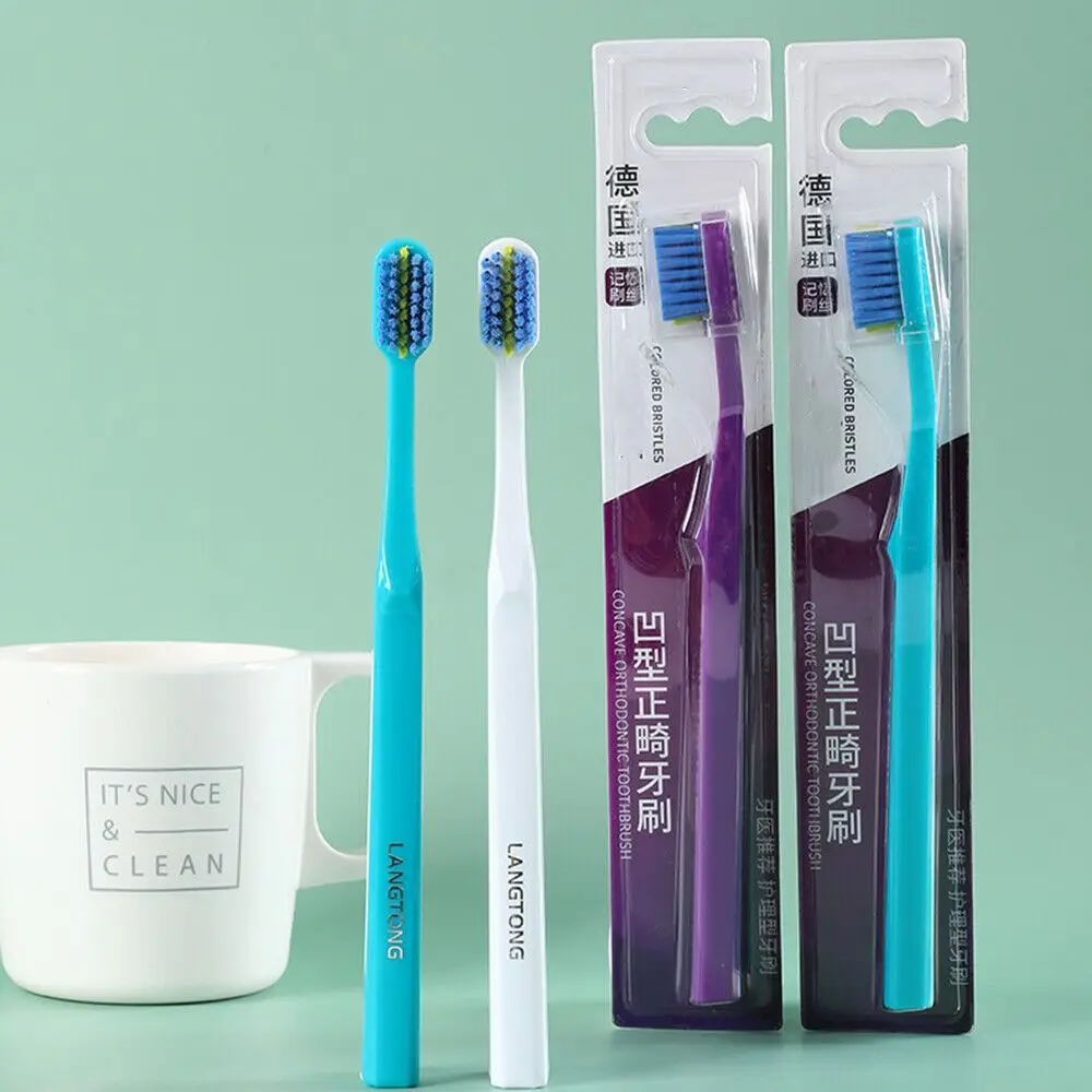 Oral Hygiene Interdental Toothbrush PP Handle Soft Bristles Orthodontic Cleaning Brush Oral Health Care Clean Orthodontic Braces