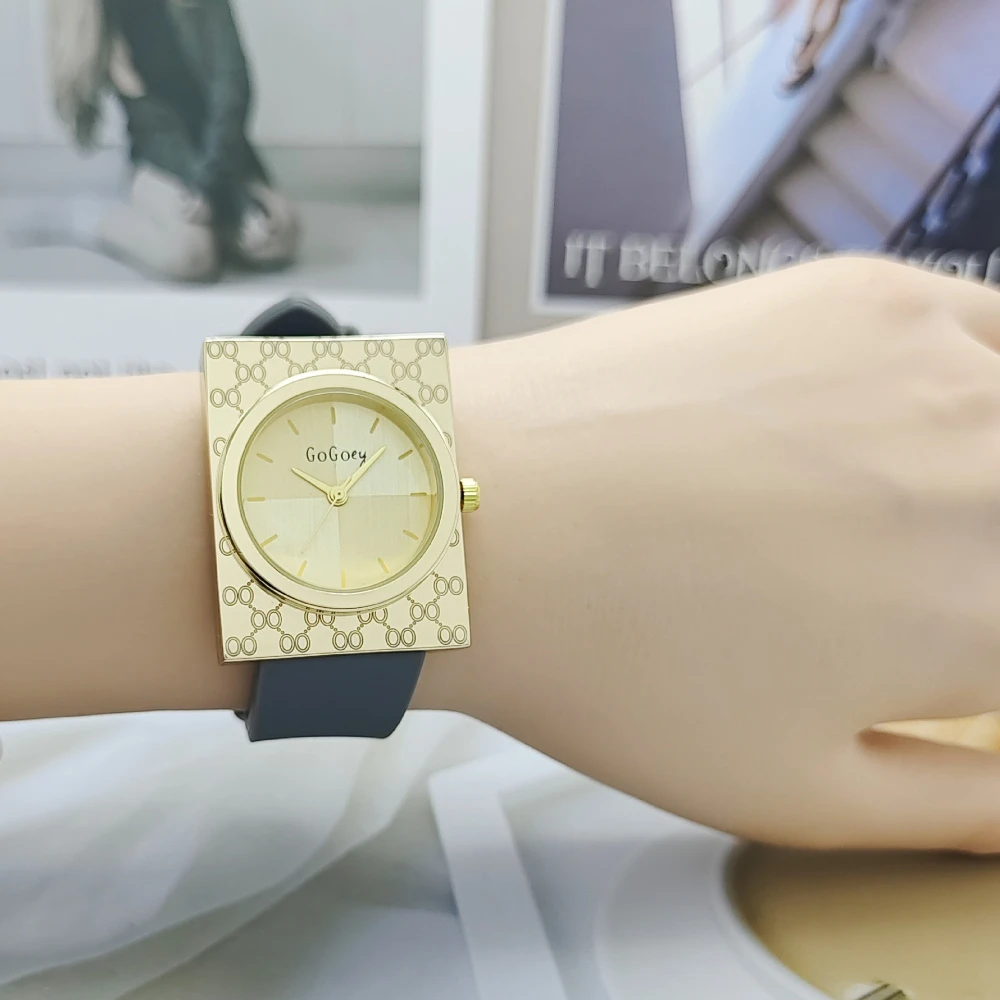 Women Watch Fashion Rectangular Dial Quartz Watch Luxury Gifts Leather Strap Ladies Wristwatches