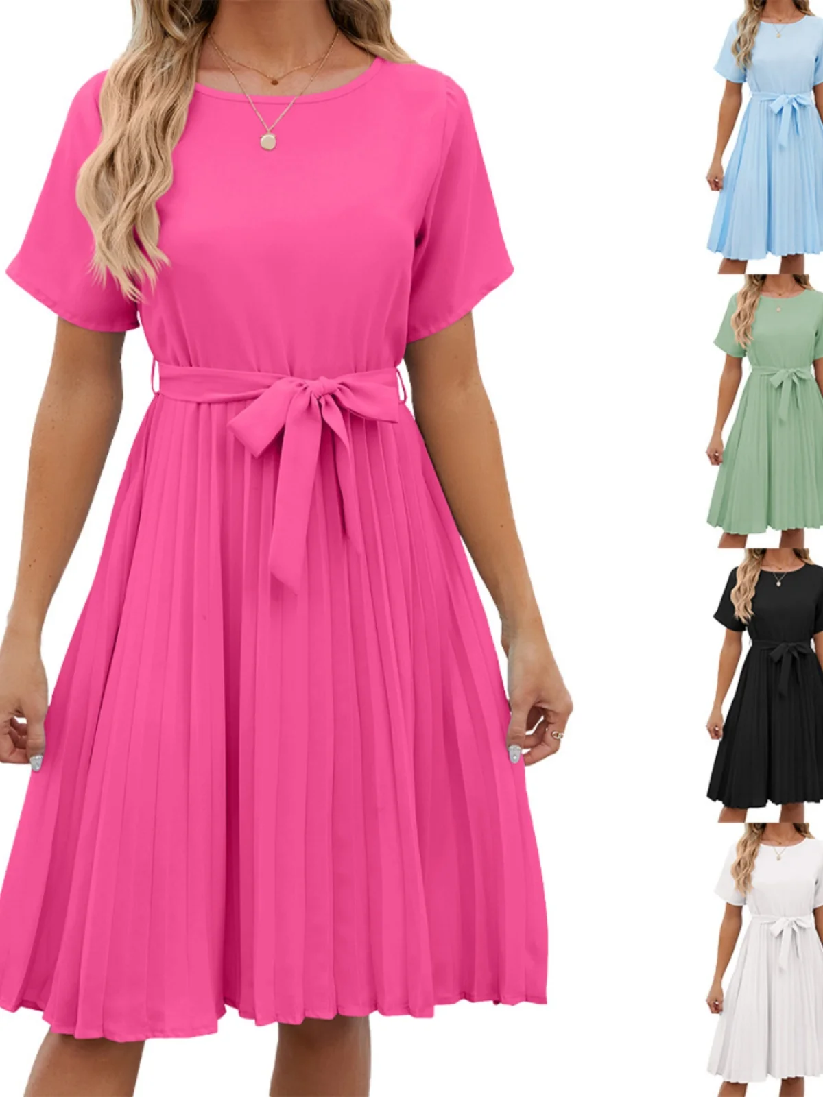 Gonna da donna rotonda Ne Dr Casual con lacci ortsved A-Line in fibra di poliestere ort Sve Primavera Estate Faion Dr