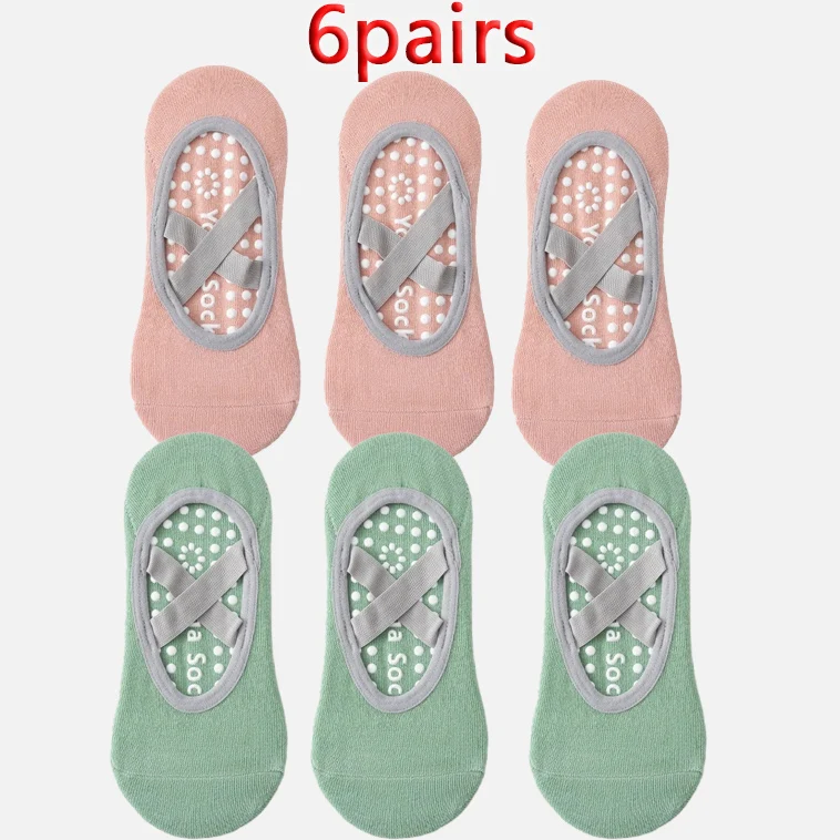 

1Pair Professional Women Yoga Sock Silicone Anti-slip Ballet Pilates Socks Women Backless Breathable Bandage Yoga Sport Socks