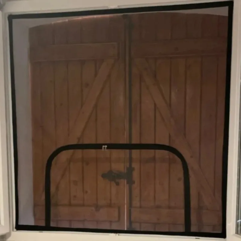 U Type Zipper Window Mosquito Screen, Self-Adhesive Hook & Loop, Easy Open/Close, Washable Anti-Mosquito Mesh Net for Windows