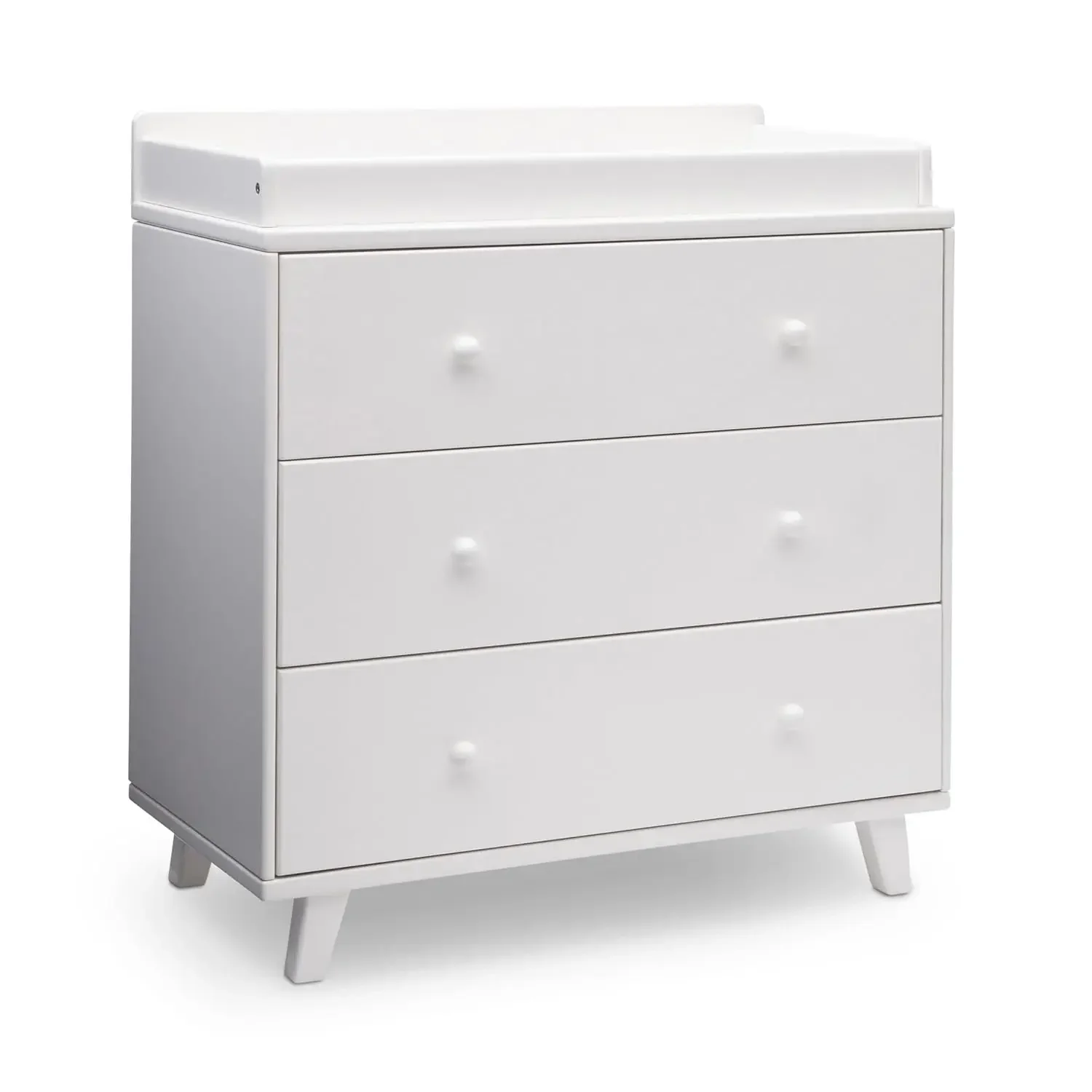 3 Drawer Dresser with Changing Top and Interlocking Drawers - Greenguard Gold Certified, White