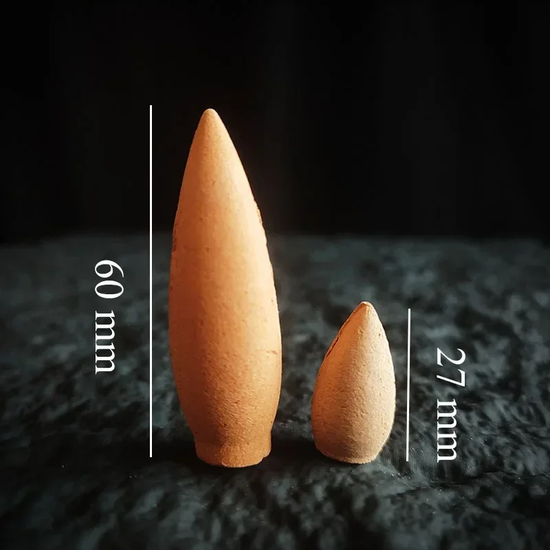 10/50pcs/ot Natural Oversized Backflow Incense Cones 6cm Sandalwood Lavender Scents for Home Fragrance 30 Minutes Cone Incenses