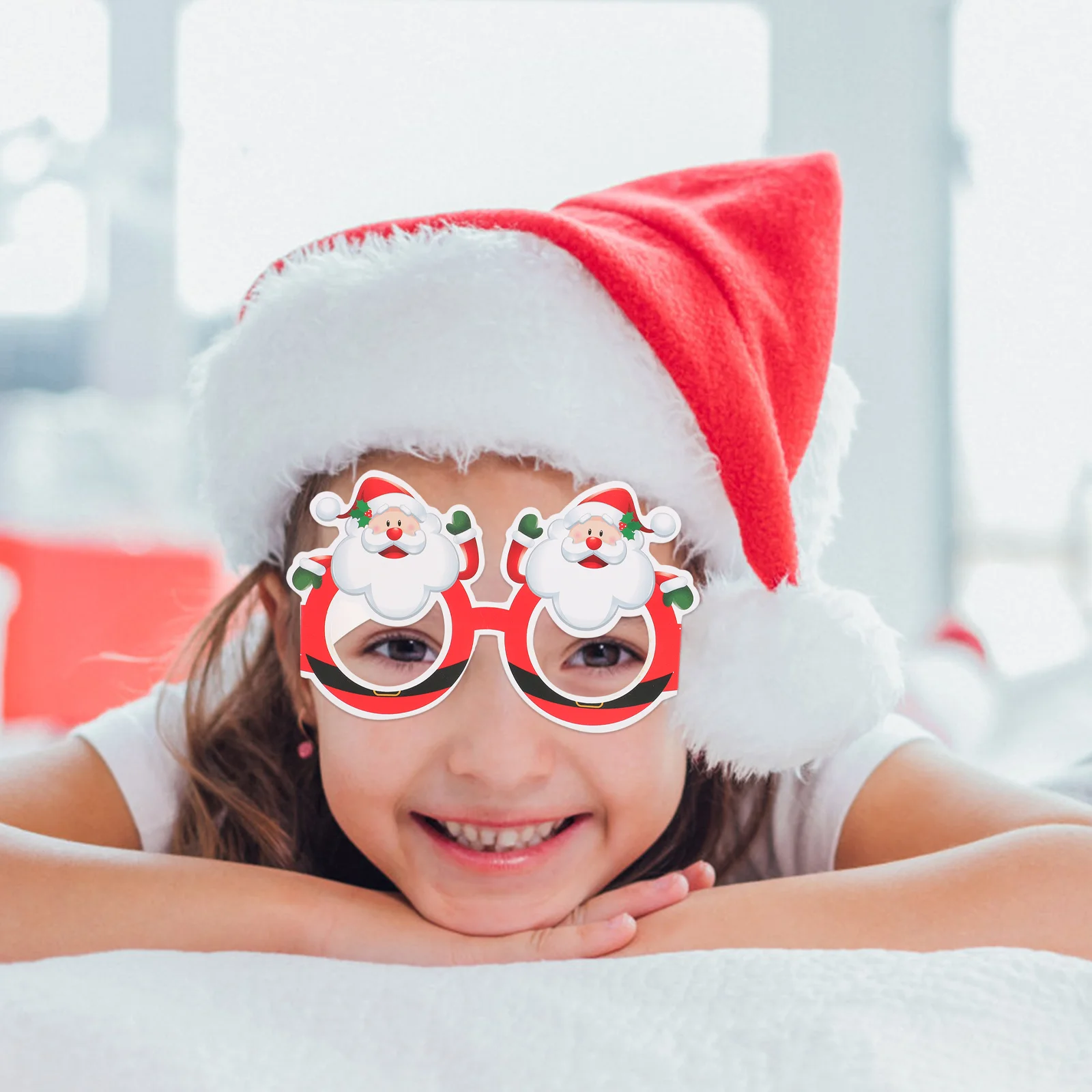 

Christmas Paper Glasses Headb Set Xmas Party Photo Props Lightweight Comfortable nament Favors Frames Christmas Eve Accessories