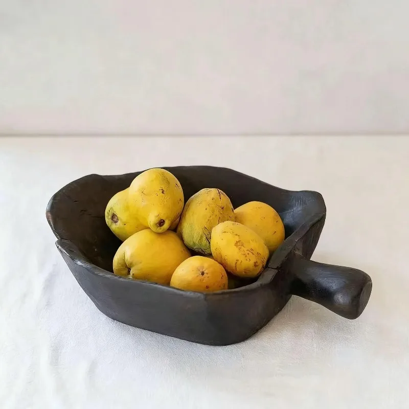 Wood Fruit Plate Restaurant Decoration Storage Bowls Coffee Table Snack Storage Plates Entrance Hall Modern Organize Trays