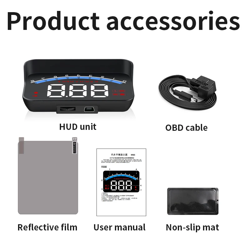 New hot-selling car head-up display M6s in-vehicle diagnostic 2-meter head-up display with 3.5-inch LCD projection