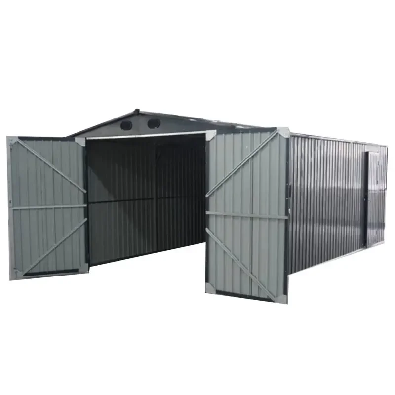 2026 Large Steel Frame Shed Backyard 20*10 ft Metal Outdoor Garage Shed with 2 Doors and 4 Vents