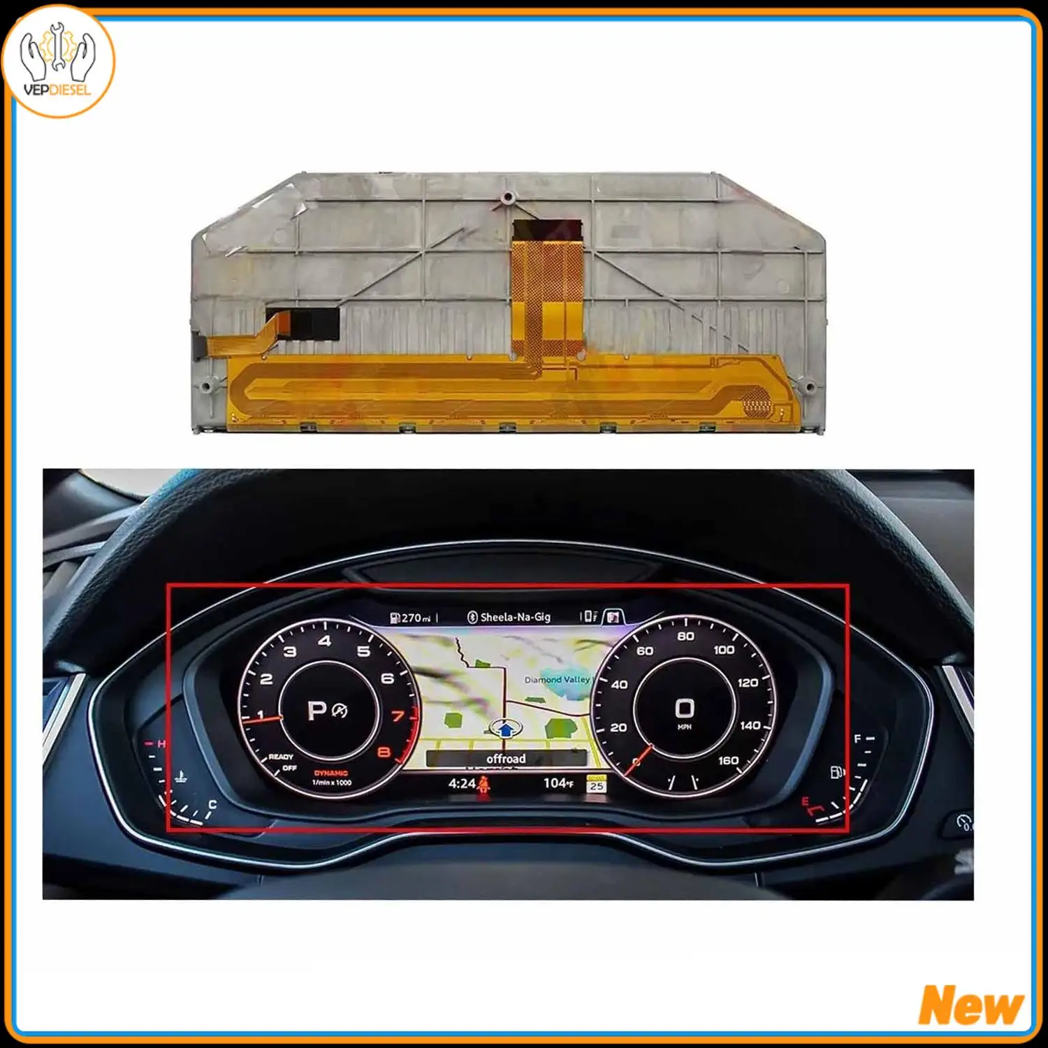 

1pc LAM1233555C 12.3" Display Virtual Cockpits Instrument For Audi A3 A4 A6 Q5 Q7 TT New Car Accessories