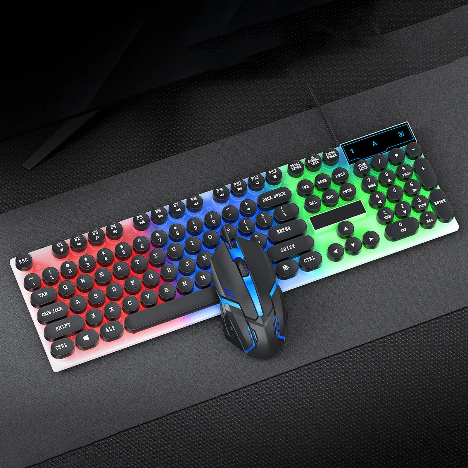 Colorful LED Backlit Wired Key - đánh giá và giá Gaming Keyboard And Mouse Combo