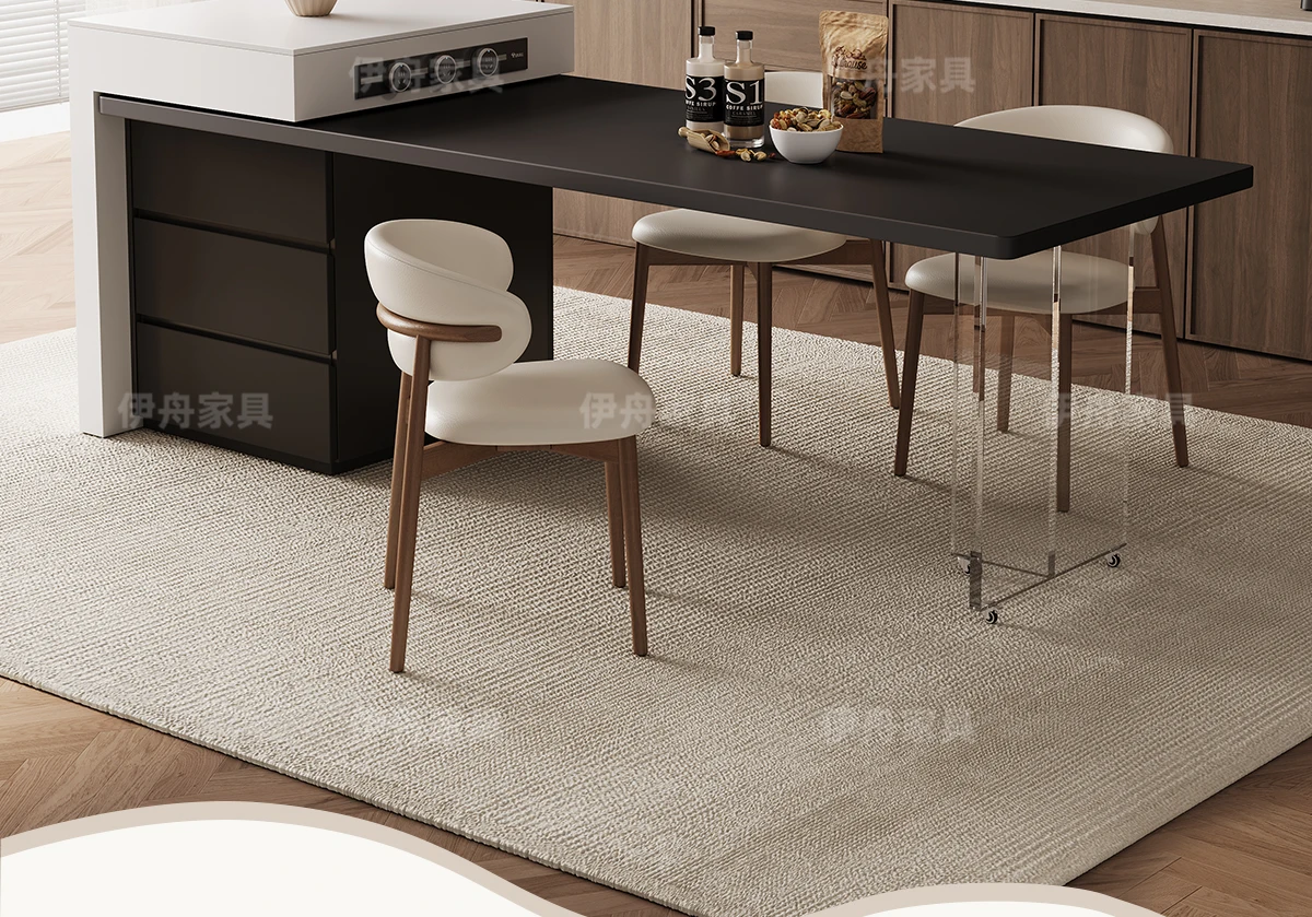 LMM island table integrated retractable household dining table kitchen island small apartment