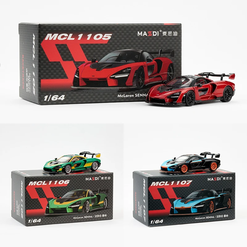 massdi-масштаб-1-64-senna-модель-автомобиля-из-сплава-коллекция-игрушек-в-подарок-хобби-металлический-праздничный-орнамент-сувенир
