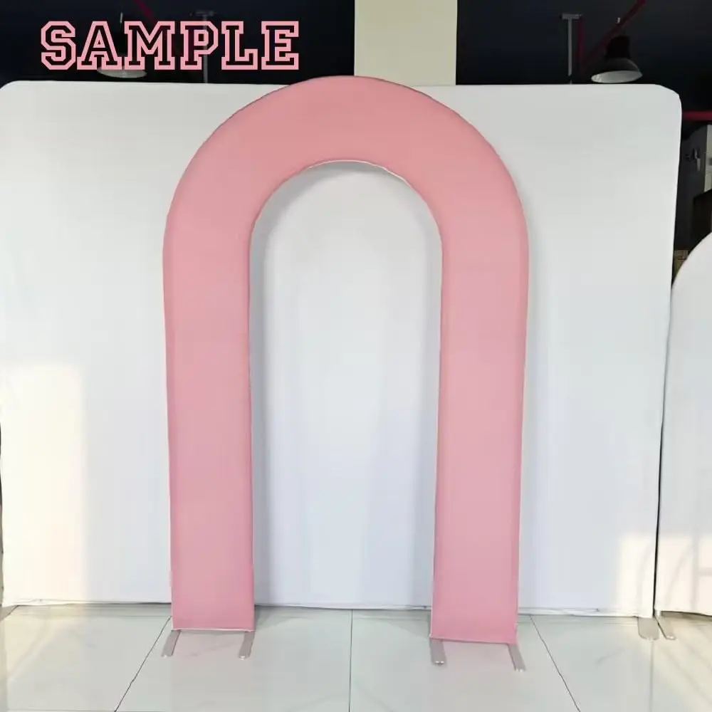 Open Arch Backdrop Stand Cover for Birthday Party U-Shaped Stretchy Double-Sided Baby Shower Wedding Decor Supplies