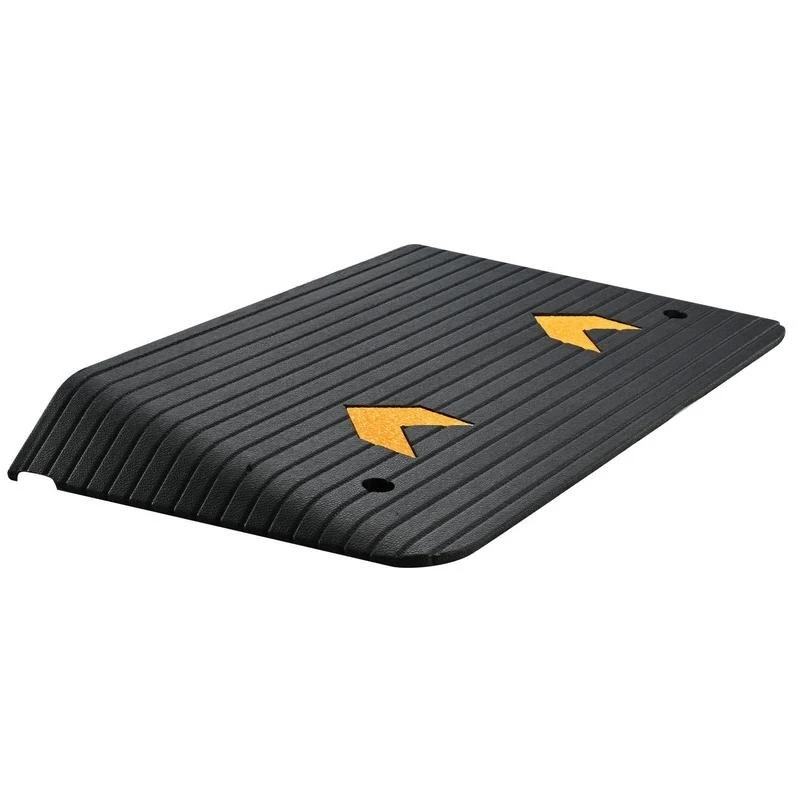 

Natural Rubber Doorway Entry 3.5" Height For Wheelchair Scooter Power Chair, 33069 lbs Capacity 1 Channel Solid Curb Bridge Surface Texture 35.4" Length 17.7" Width