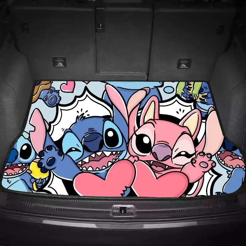 

Car trunk cushion cartoon Stitch creative scratch resistant, wear-resistant and dirt resistant pad for car interior decoration