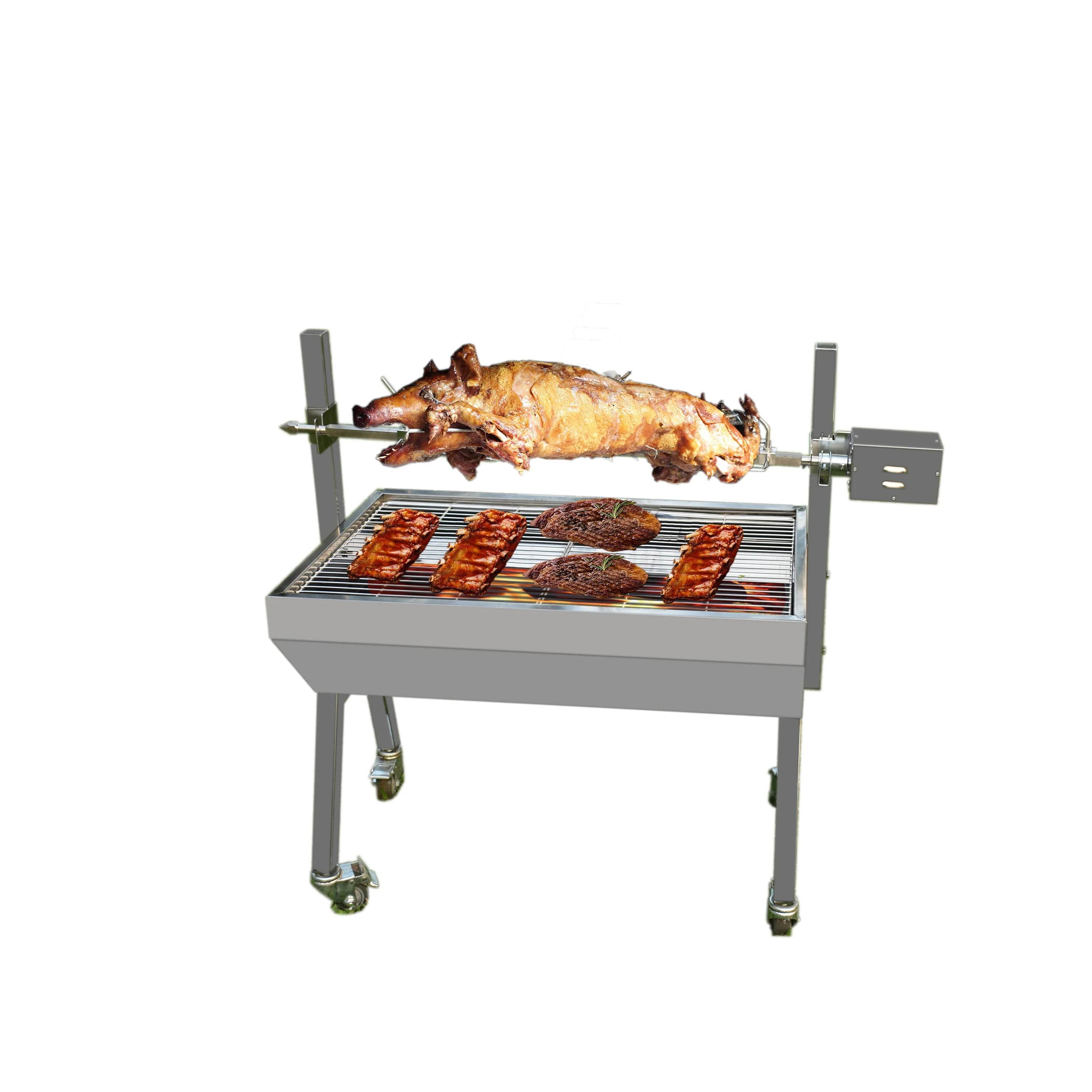 

Жаровня из нержавеющей стали, шампур для свиней, угольный гриль-барбекю