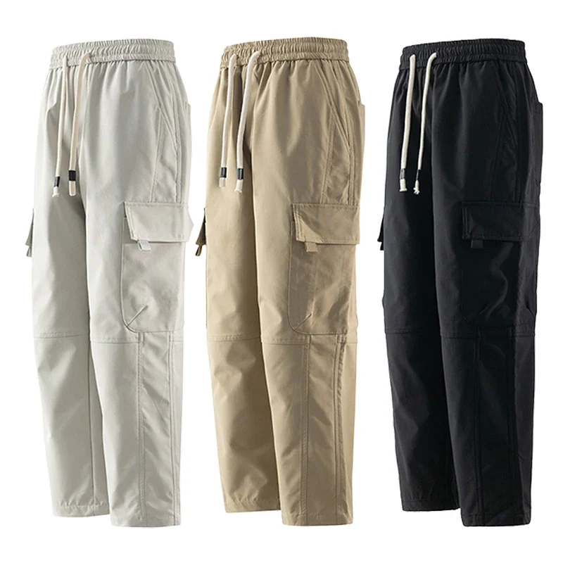 

Men's Cargo Pants Summer Spring Cotton Work Wear New In Large Size 5XL Casual Climbing Joggers Sweatpants Hombre Autumn Trousers