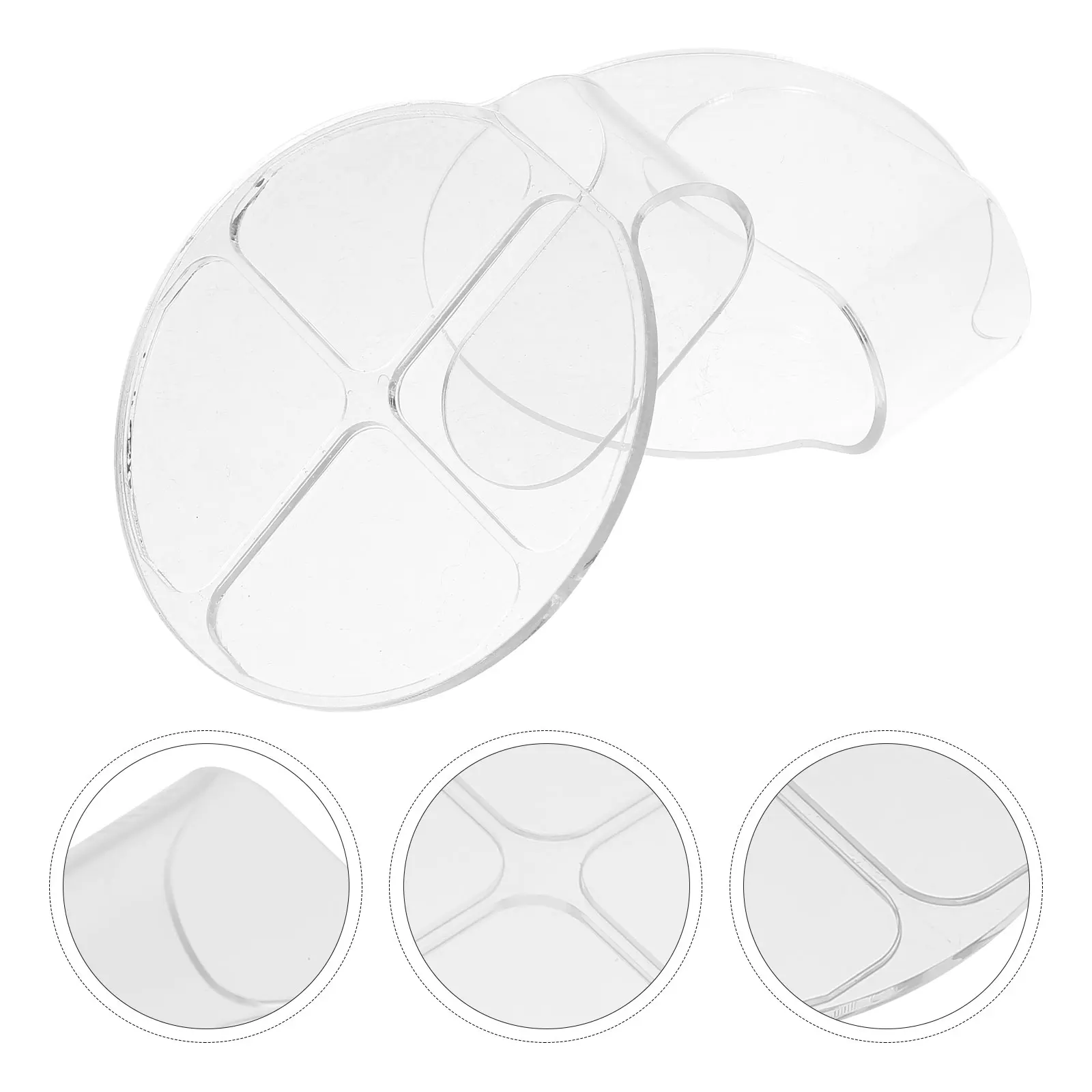 2 stks Make-up Palet Foundation Blending Tray Nagel Kleur Mengplaat Blending Tool Manicure Mengplaat Gezichtscrème