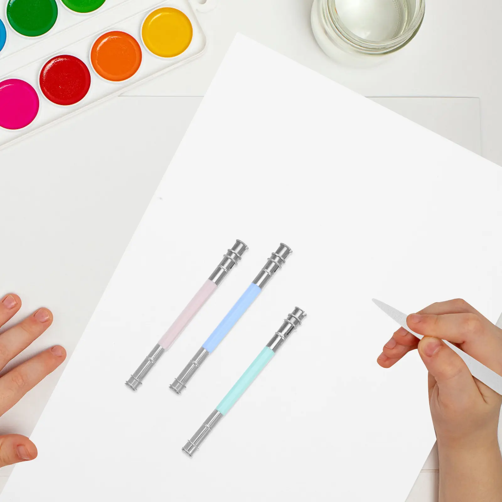 

10Pcs Pencil Extenders Metal Dual Ended Design Comfortable Grip for Sketching Drawing Colored Pencils Anti Slip Holder