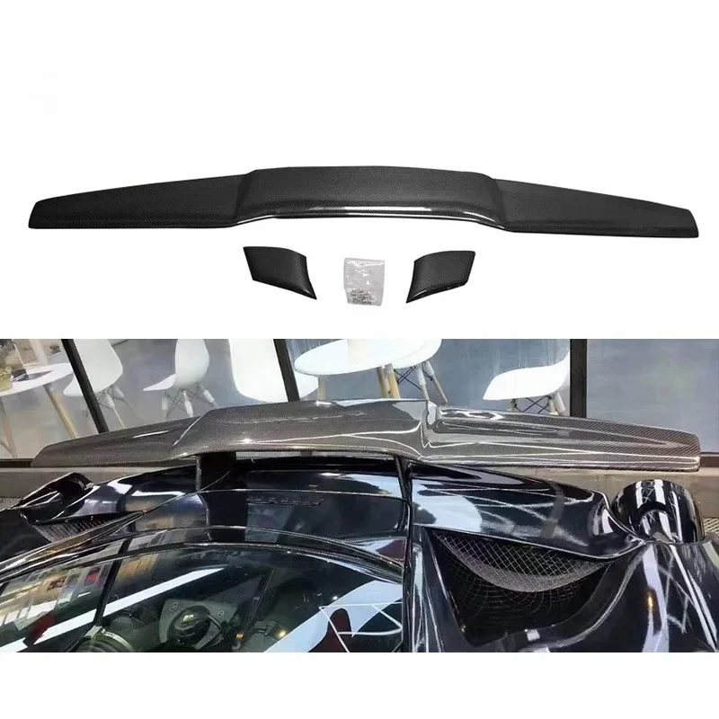 New! For Ferrari 458 GT Style Carbon Fiber Tail Wing Fixed Wing Rear Turbulence Modification Automotive Parts Body Kits Trim