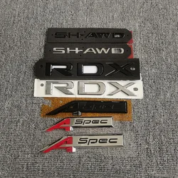 Suitable for Acuraa mdx RDX rear standard aspec hybrid logo sh-awd 4WD modified black logo